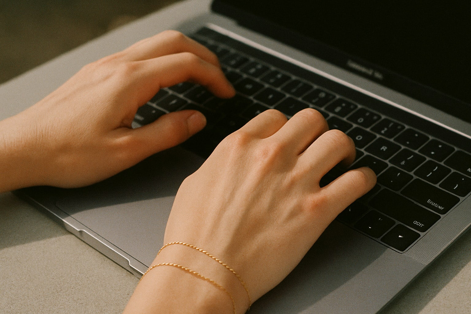 Person arbejder på laptop – planlægning af funktioner og design til hjemmeside i 2025